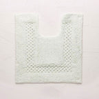 Πατάκι Μπάνιου με Λαιμό Mint Blue Border Waffle